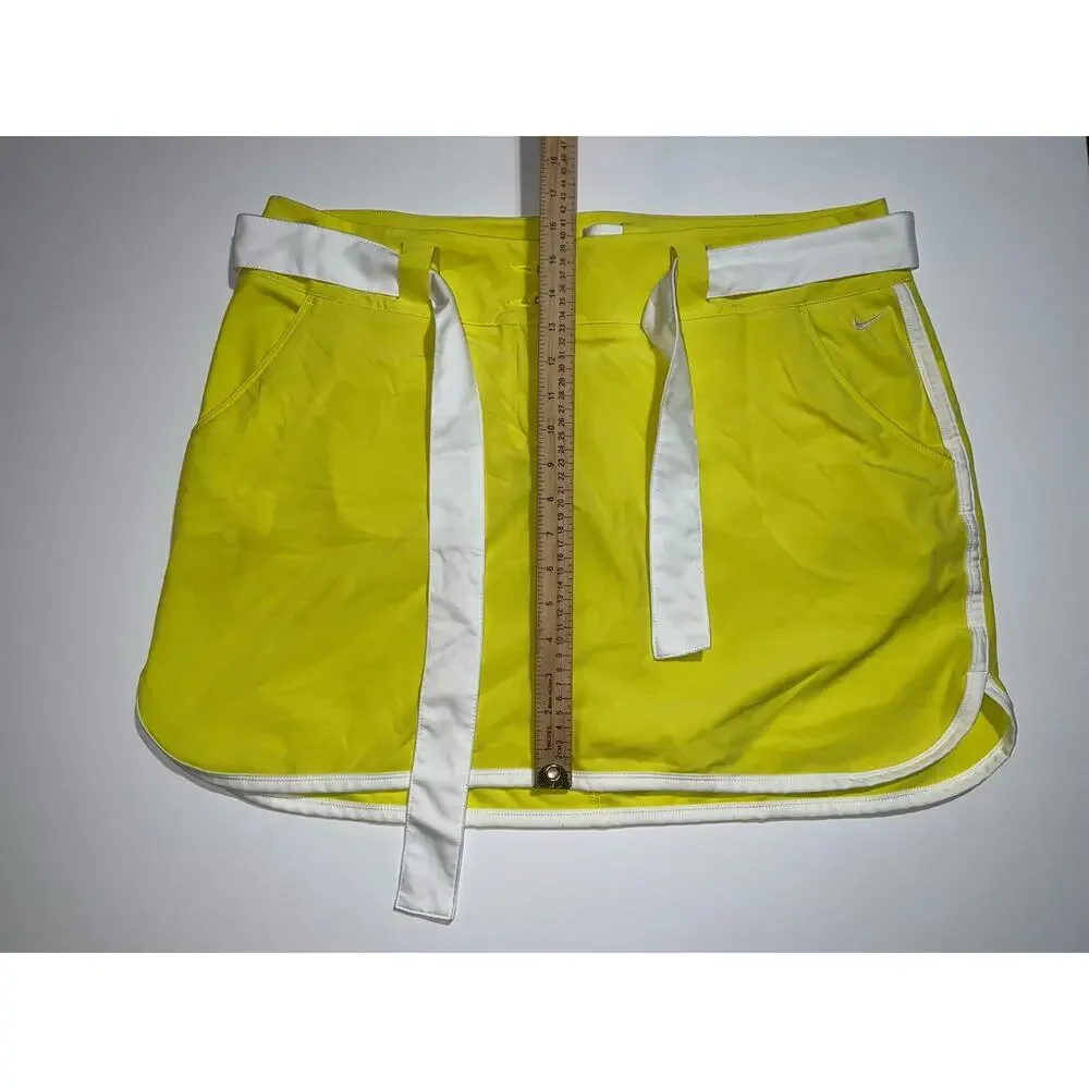 Nike golf tour performance dri-fit women’s yellow & white skirt